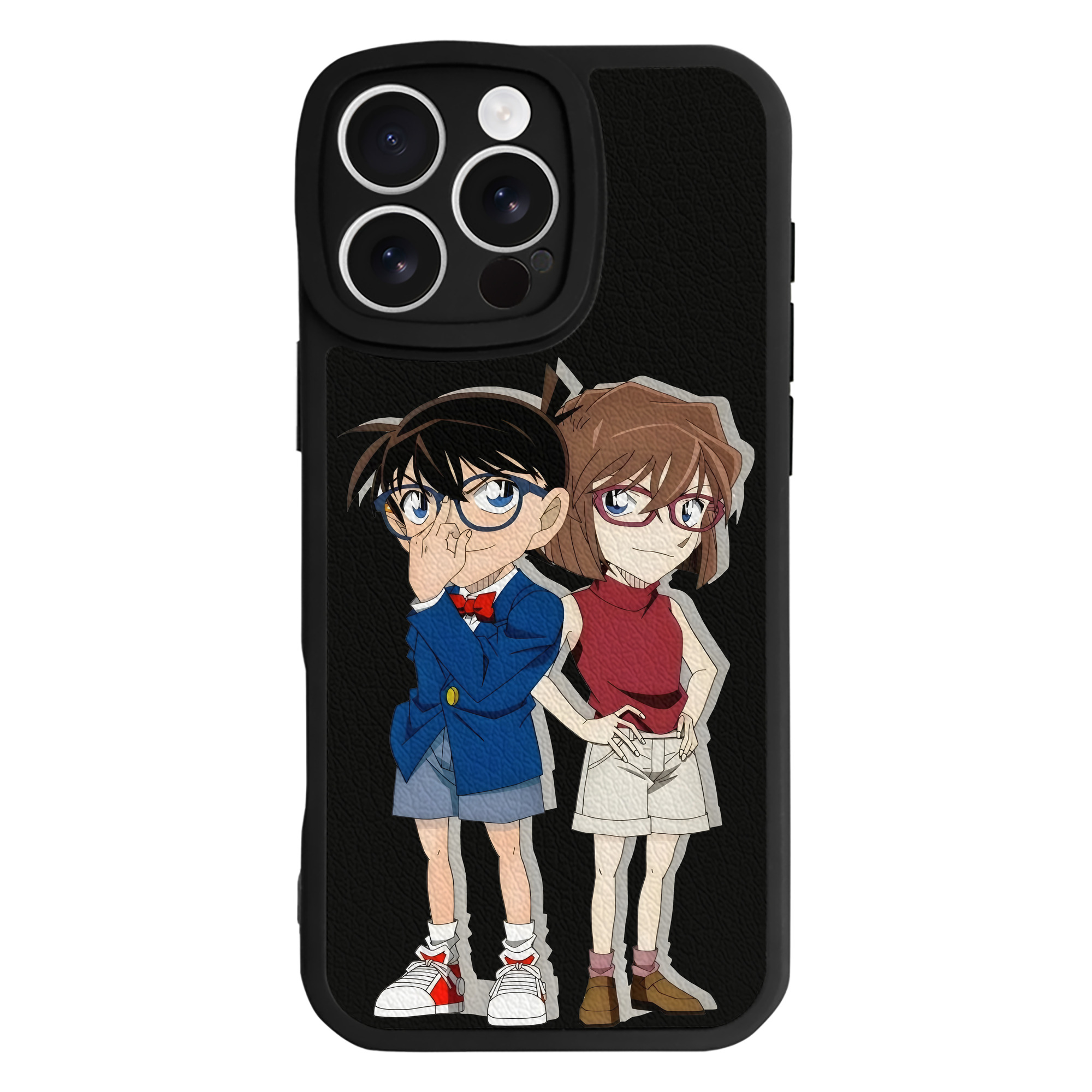 （画像用） 名探偵コナン 灰原 哀 はいばら あい Detective Conan Anita Hailey、Vi Graythorn Haibara Ai 【iPhone 16シリーズ対応】シリコンスマホケース（レザー調） 材質：シリコン